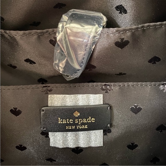 ♠️kate spade Chelsea Quilted Large Nylon Weekender Bag, Black NWT - Picture 8 of 9